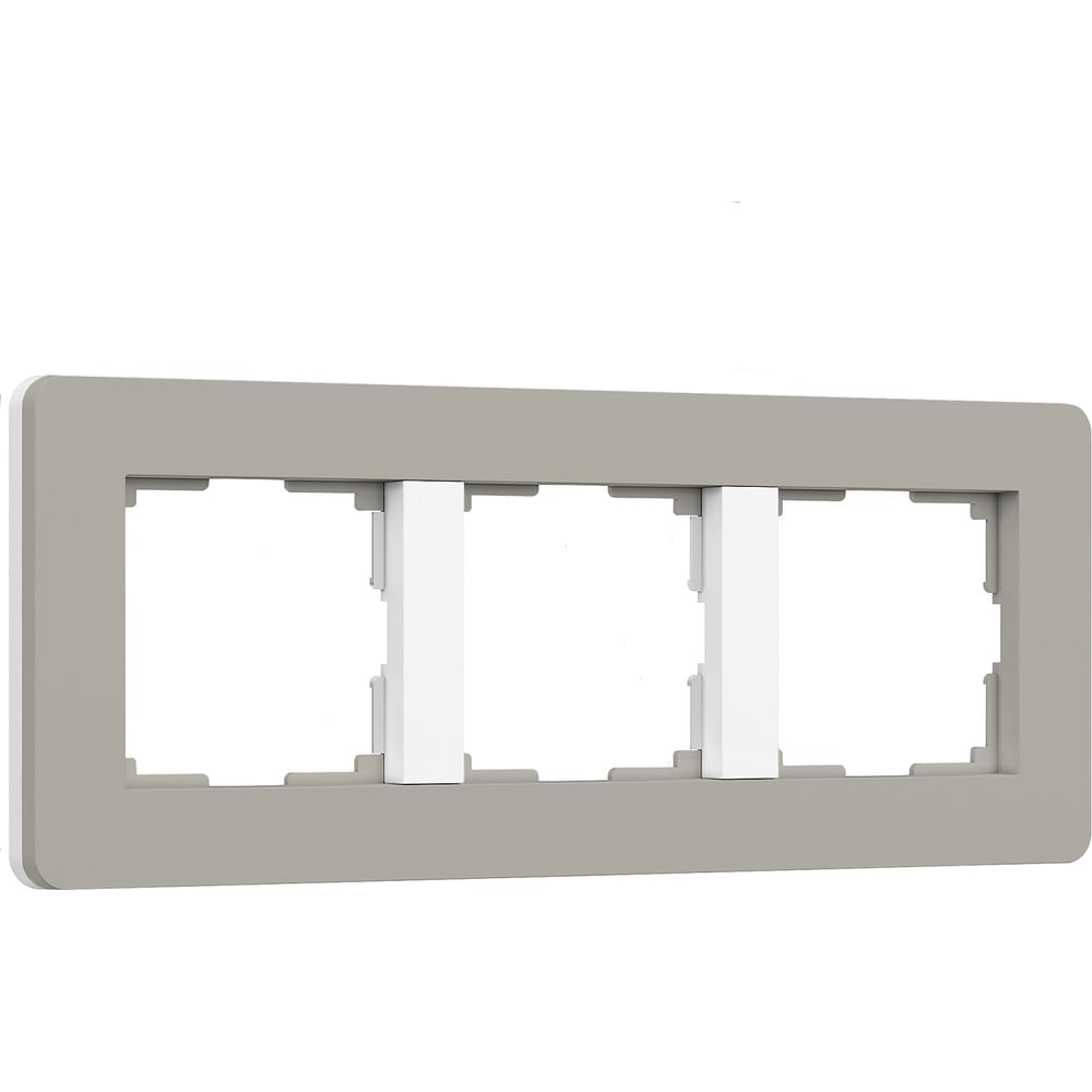 Изображение товара Рамка на 3 поста WERKEL Split дымчатый белый soft-touch