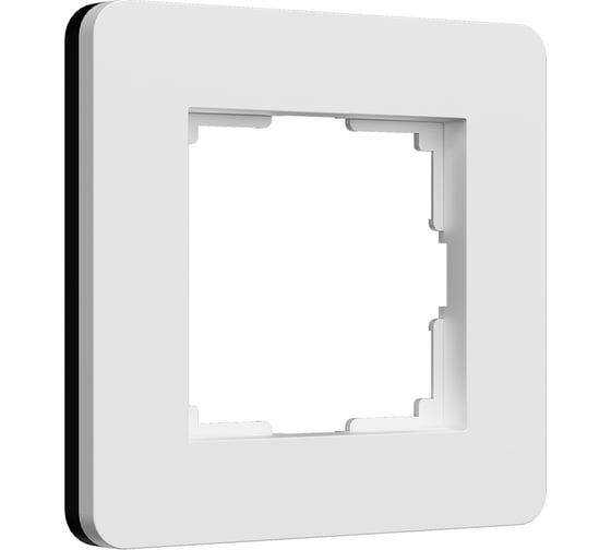Изображение товара Рамка на 1 пост WERKEL Split (белый/черный, soft-touch) a067988