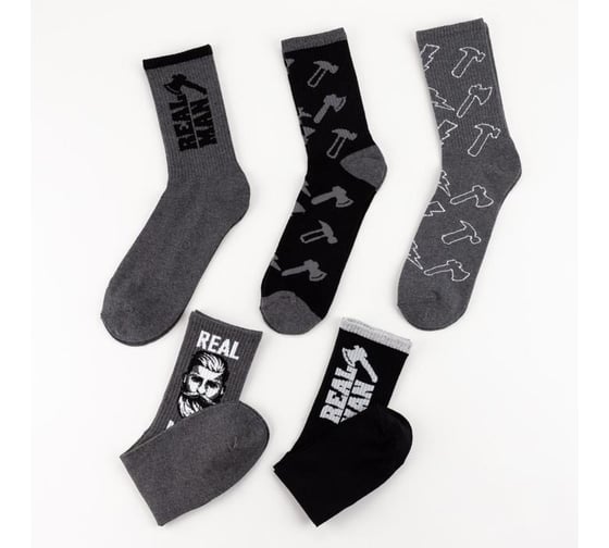 Изображение товара Набор мужских носков KAFTAN Real man 5 пар, р-р 41-44 (27-29 см) 5289177