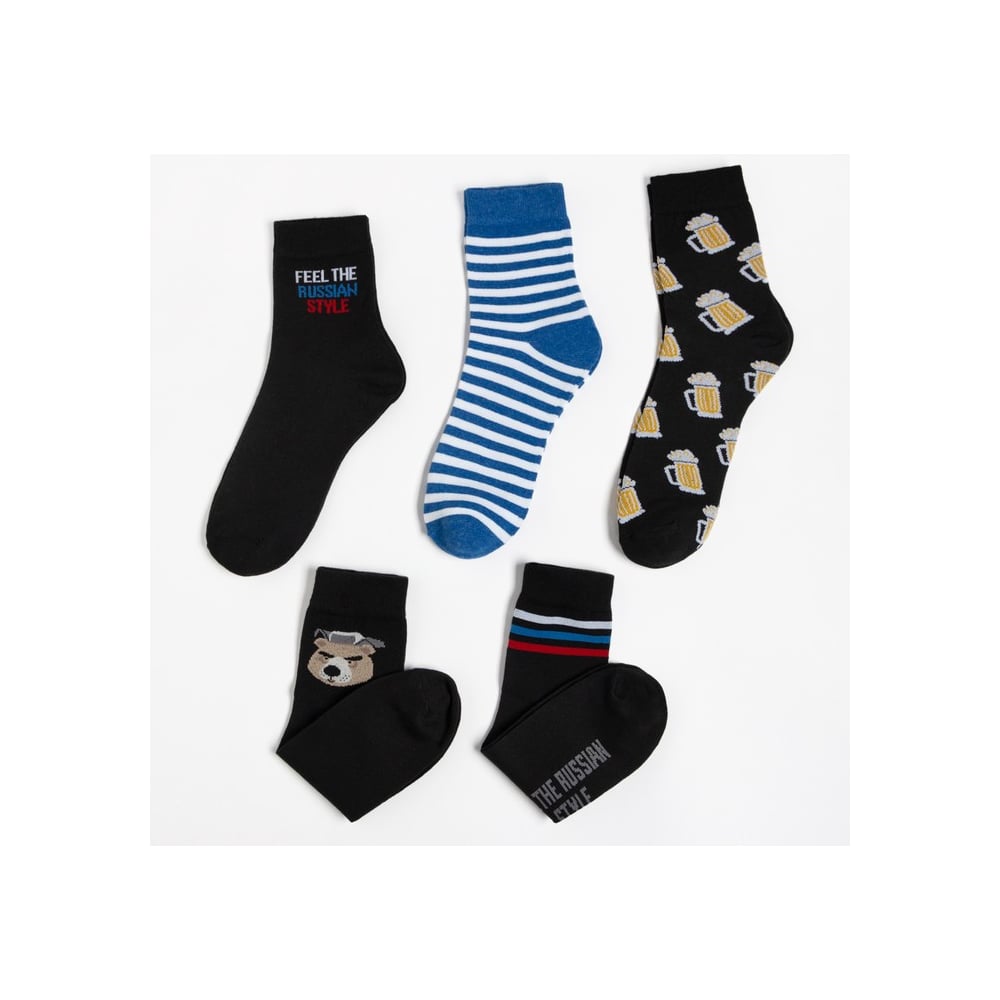Изображение товара Набор мужских носков KAFTAN Russia 5 пар, р. 41-44 (27-29 см) 7444741