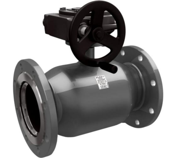 Изображение товара Шаровой кран LD сталь КШ.Ц.Ф.Р Ду 200 Ру16 фланцевый, с редуктором, полнопроходной 007-6660