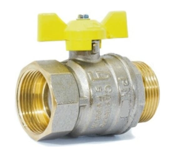 Изображение товара Шаровой кран LD Pride латунь никель, газ Ду25 Ру40 ВР/НР 007-8055