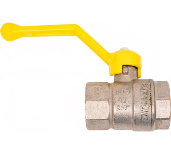 Изображение товара Шаровой кран LD Pride латунь никель газ Ду20 Ру40 ВР полнопроходной рычаг 007-8024 537161