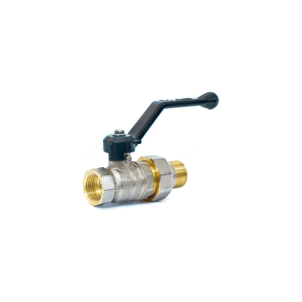 Изображение товара Шаровой кран LD Pride латунь никель Ду15 Ру40 ВР американка, полнопроходной, рычаг 007-8011