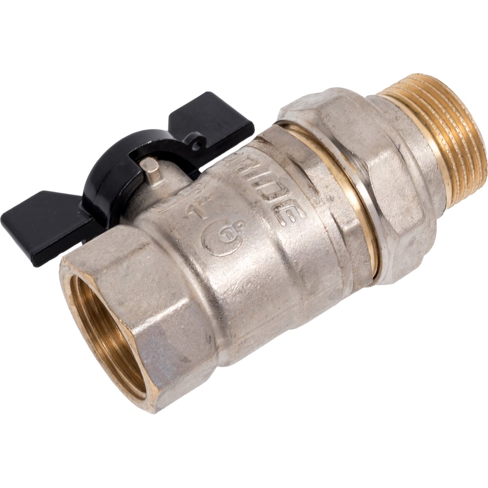 Изображение товара Шаровой кран LD Pride латунь никель Ду25 Ру40 ВР американка