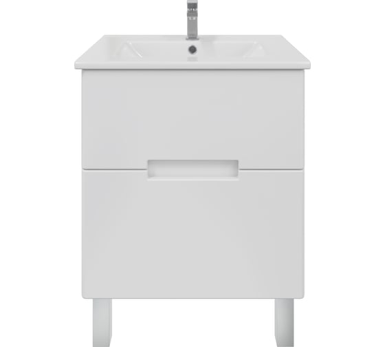 Изображение товара Тумба с раковиной в ванную RUVANN KANI 60 + Квадро 60 напольная Т.KANI.П-60Н-KIT-KVA