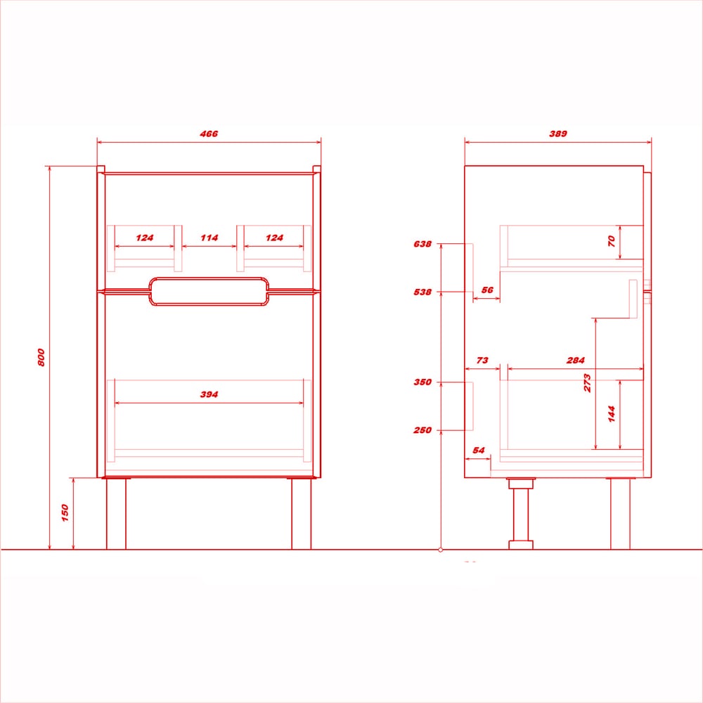 Изображение товара Тумба без раковины RUVANN KANI 50 напольная современная мебель для ванной
