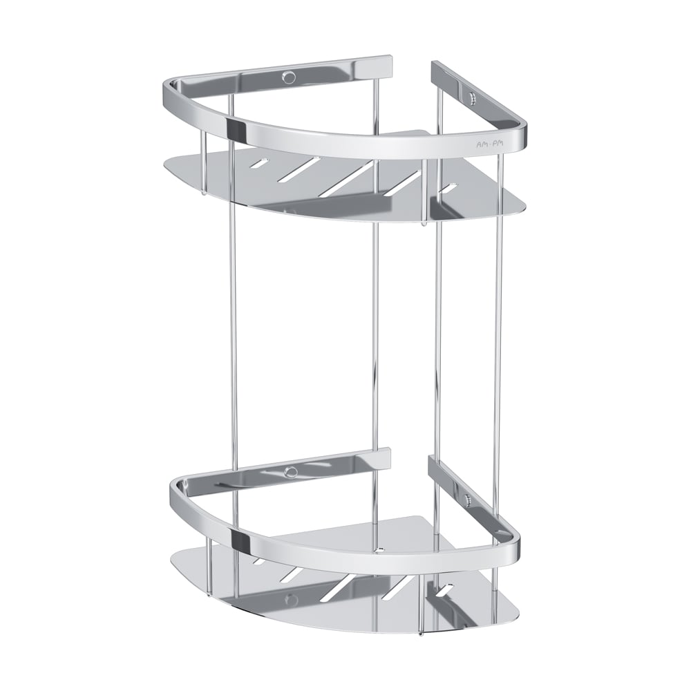 Изображение товара Полка для душа AM.PM Sense L угловая двухъярусная из нержавеющей стали