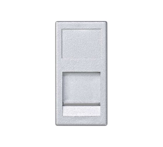 Изображение товара Универсальный адаптер Simon узкий, на 1 RJ45 коннектор, 1/2 К45, с защитной шторкой, алюминий KA76-8