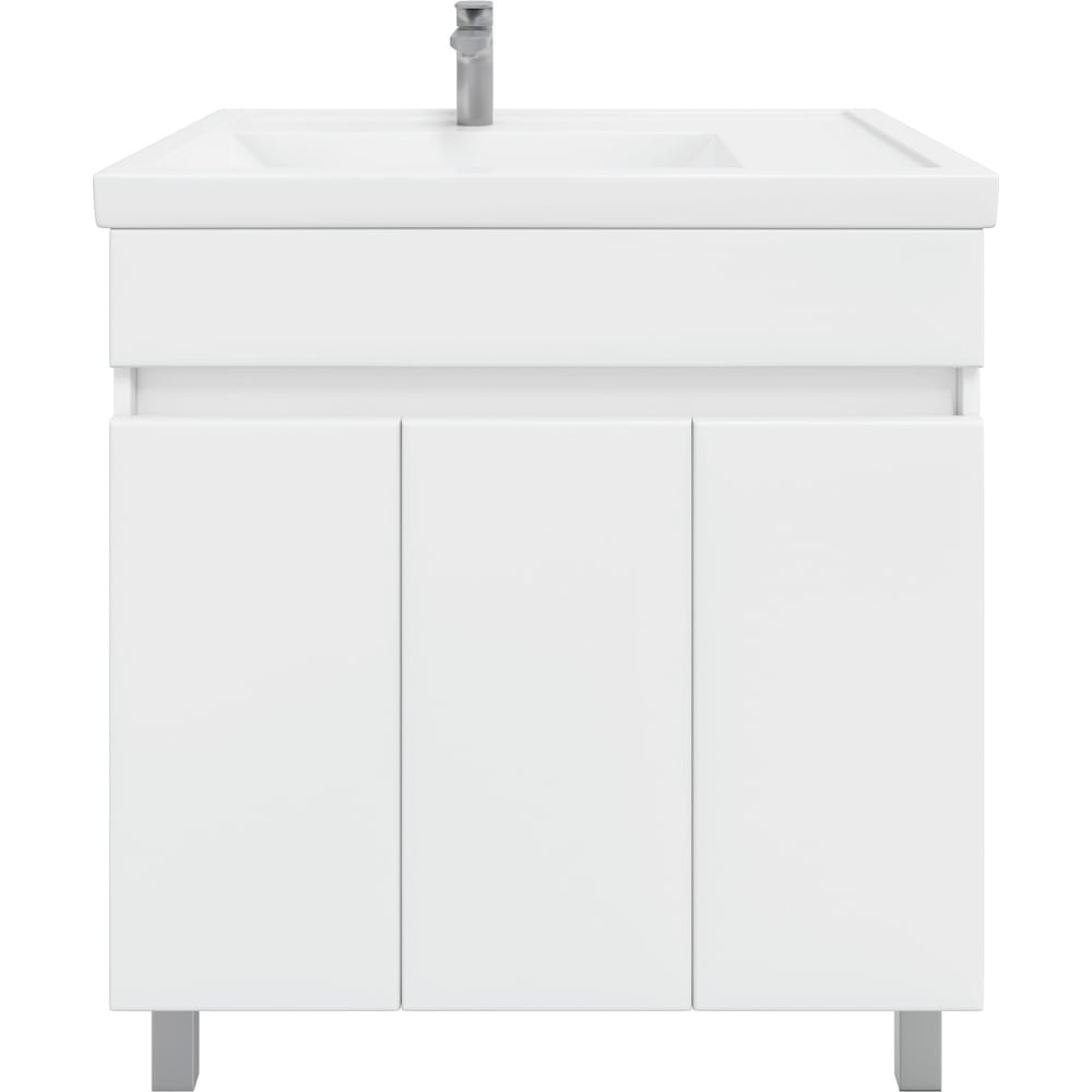 Изображение товара Тумба с раковиной в ванную RUVANN FORTO 80 + Фостер 80 современная напольная мебель