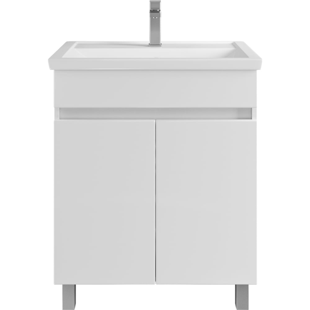 Изображение товара Тумба с раковиной в ванную RUVANN FORTO 70 напольная белая современная серия Практик