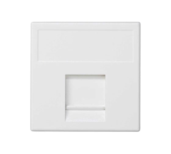 Изображение товара Универсальный адаптер Simon на 1 RJ45 коннектор, К45, с защитными шторками, белый K76-9