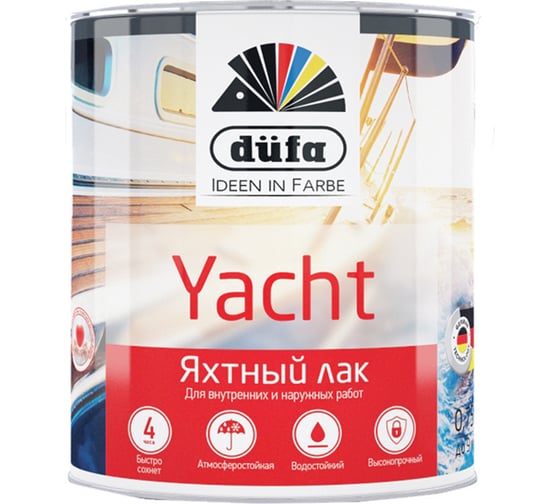 Изображение товара Яхтный лак Dufa Retail YACHT полуматовый 750 мл Н0000002562