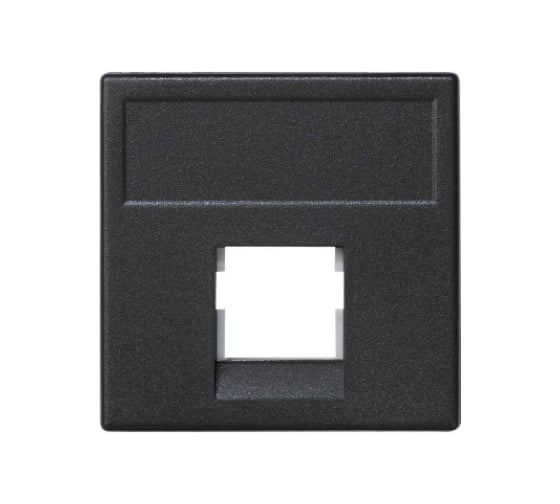 Изображение товара Универсальный адаптер Simon на 1 RJ45 коннектор, модуль К45, без защитных шторок, графит K076-14