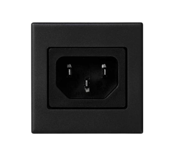 Изображение товара Адаптер Simon с штыревым разъёмом С14, папа IEC320, К45, графит K305A-14