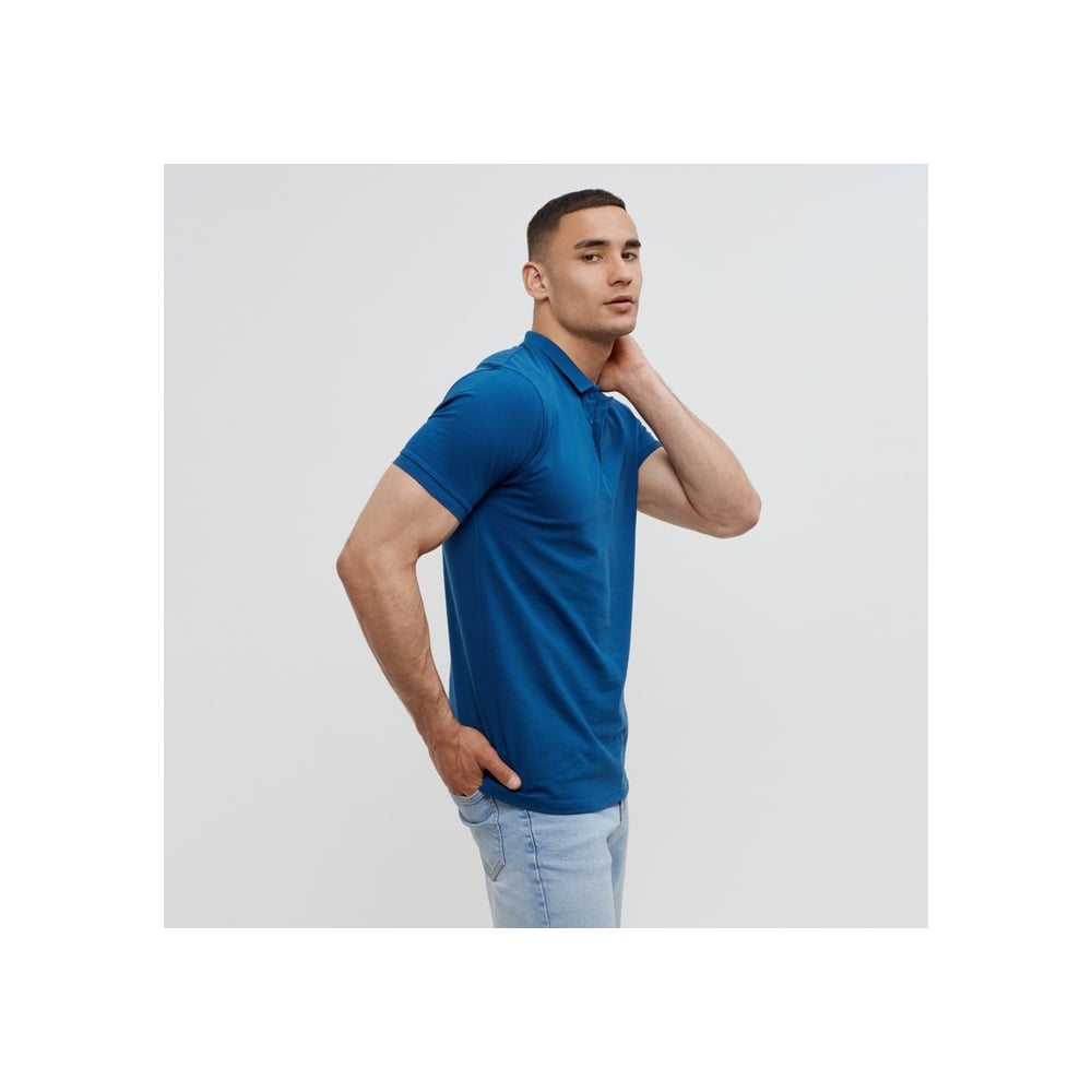 Изображение товара Мужская футболка поло MINAKU Basic line синий размер 44