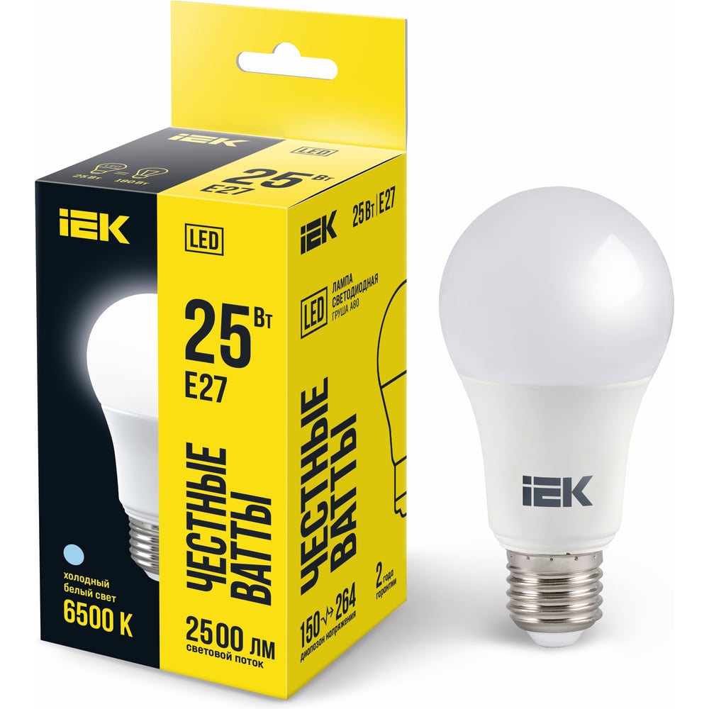 Изображение товара Лампа IEK LED A80 25Вт E27 6500K для общего освещения