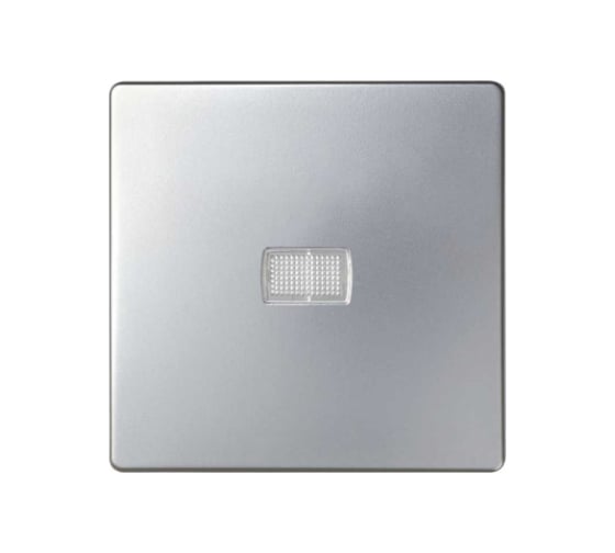 Изображение товара Клавиша для одноклавишного выключателя с подсветкой Simon под пиктограммы, алюминий 8200013-033