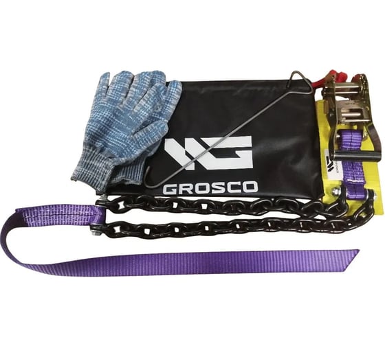 Изображение товара Браслеты противоскольжения для грузовиков GROSCO удлиненные, на колеса R20-22,5 / ширина 270-325 мм. комплект 10 шт. Q00032510