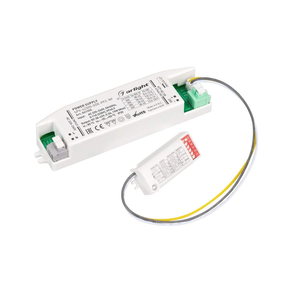 Изображение товара Блок питания Arlight SPV-42300-SDE-PFC мощностью 19 Вт для светодиодов IP 20