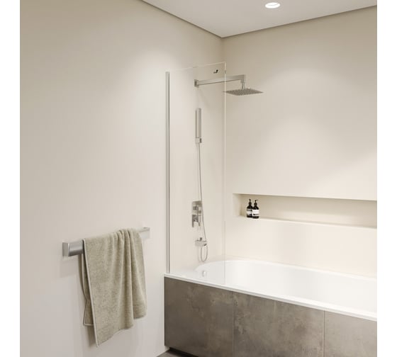 Изображение товара Шторка на ванну RGW 30*150 SC-056 Хром/Прозрачное/6 мм, 28-30, Easy Clean 351105630-11