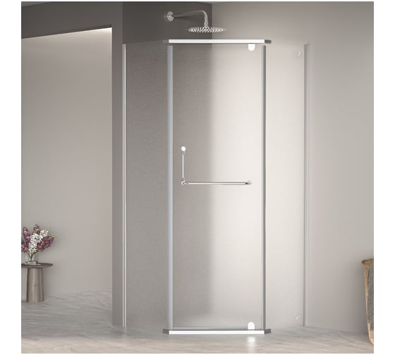 Изображение товара Душевой уголок RGW 100х100х195 PA-081 трапеция/хром/матовое/6 мм (Easy) 35088100-21