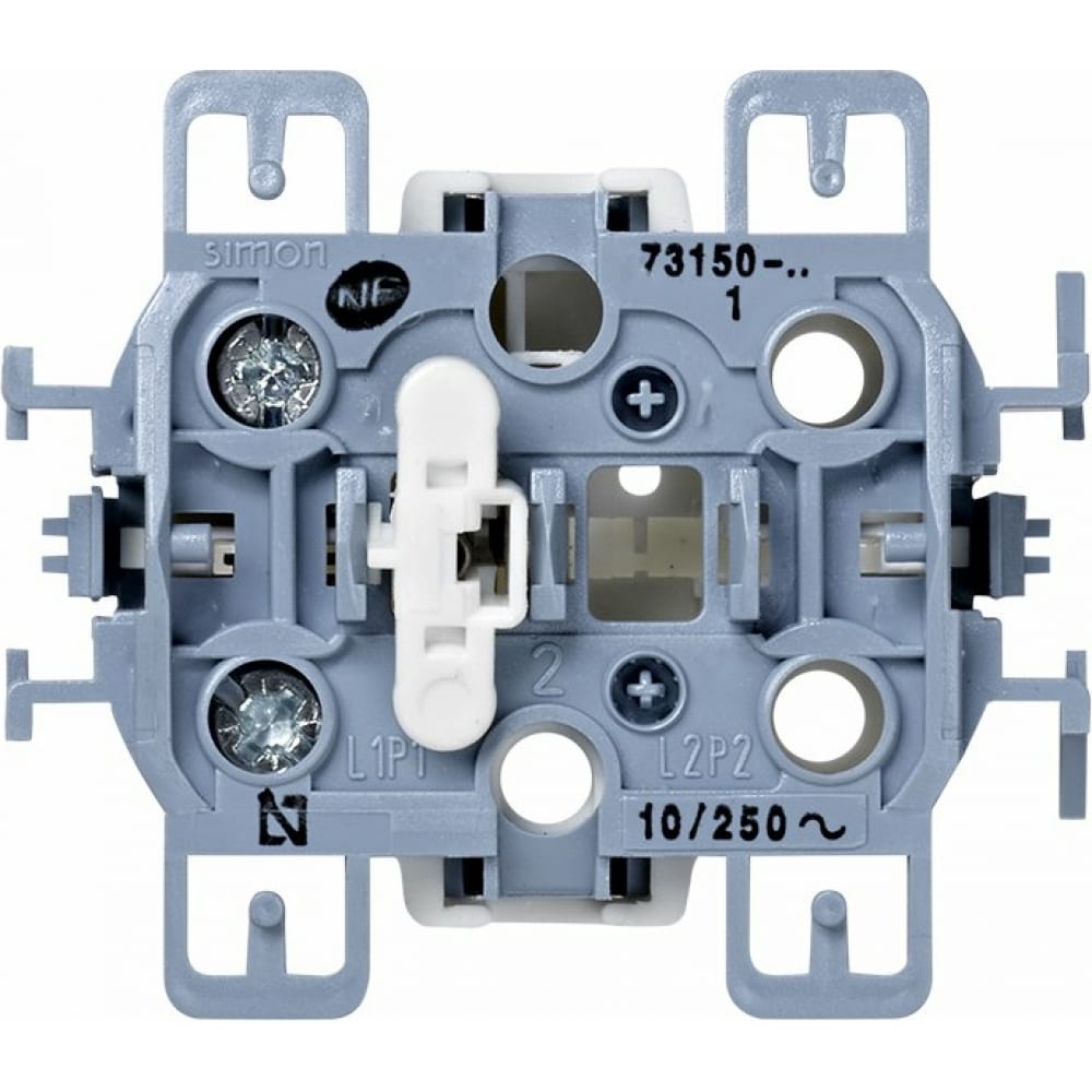 Одноклавишный кнопочный выключатель Simon кнопочный двухклавишный выключатель simon