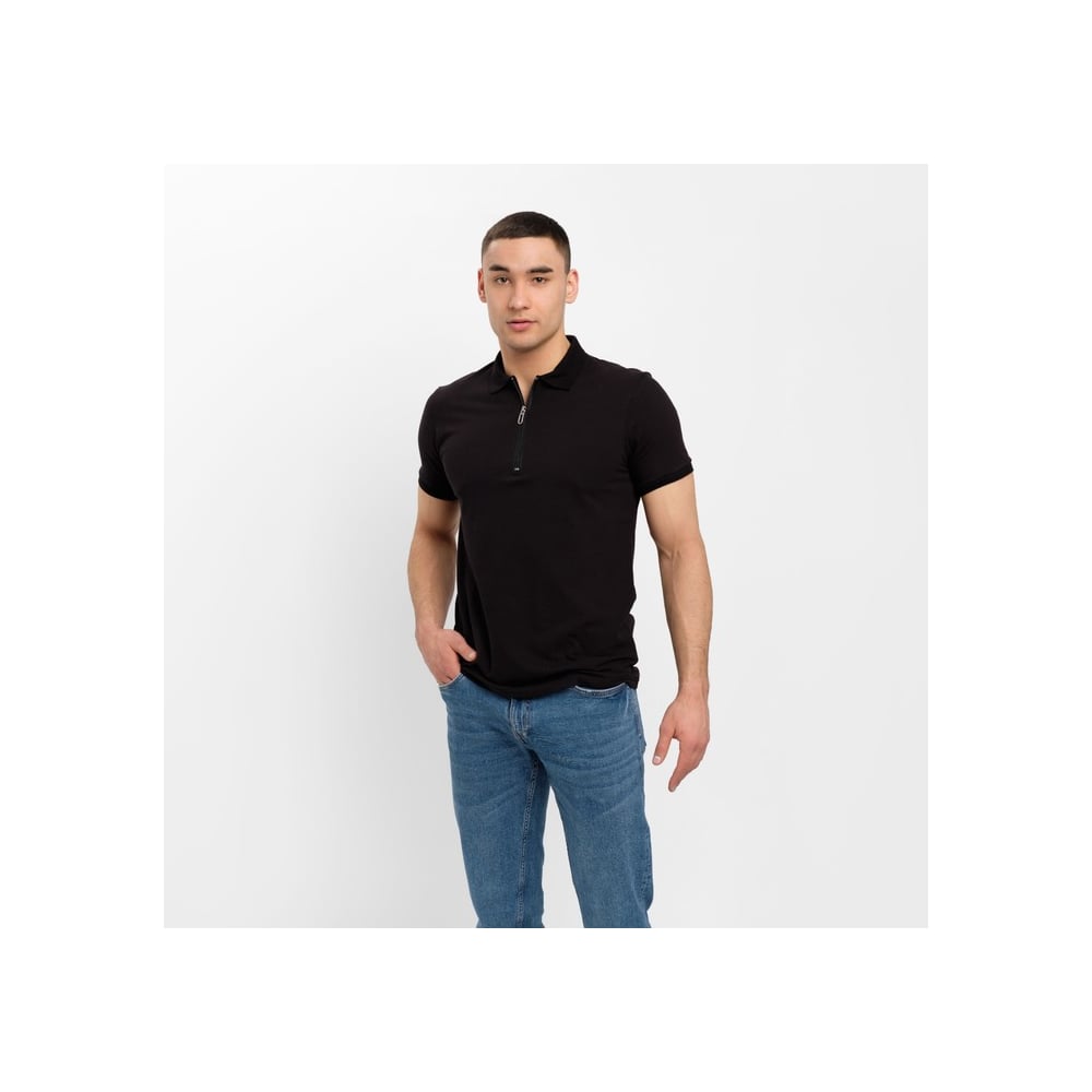 Изображение товара Мужская футболка поло MINAKU Basic line черная р-р 52