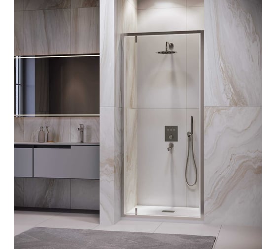 Изображение товара Душевая дверь RGW 80х195 LE-102 хром, прозрачное, 6 мм 711210208-11