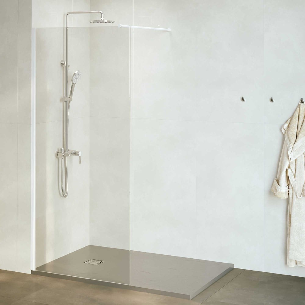 Изображение товара Душевая перегородка RGW 70х195 WA-002-W белая прозрачная стекло с регулировкой