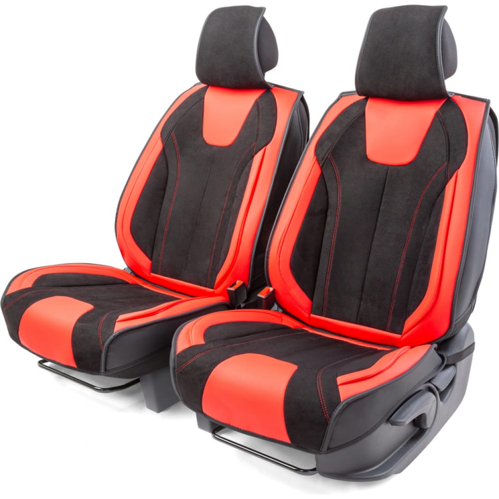 Каркасные накидки на передние сиденья CarPerformance накидки алькантара передние 2 шт красные