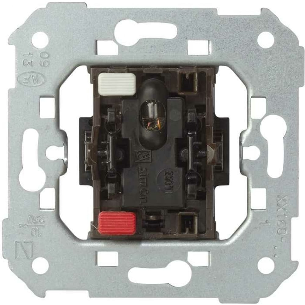 Одноклавишный кнопочный выключатель Simon кнопочный одноклавишный выключатель simon