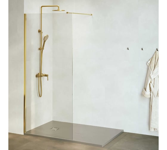 Изображение товара Душевая перегородка RGW 70х195 WA-002-G золото, прозрачное, 6 мм, 690-705 мм, Easy 35100207-16