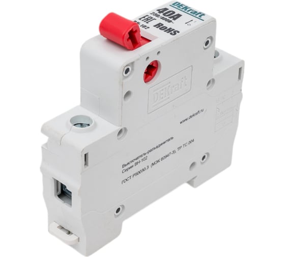 Изображение товара Выключатель нагрузки Dekraft ВН102-1Р-040А 17022DEK