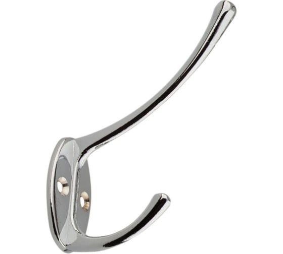 Изображение товара Крючок мебельный Trodos "ZY-703В" 2-рожковый, сплав ЦАМ, хром 302014