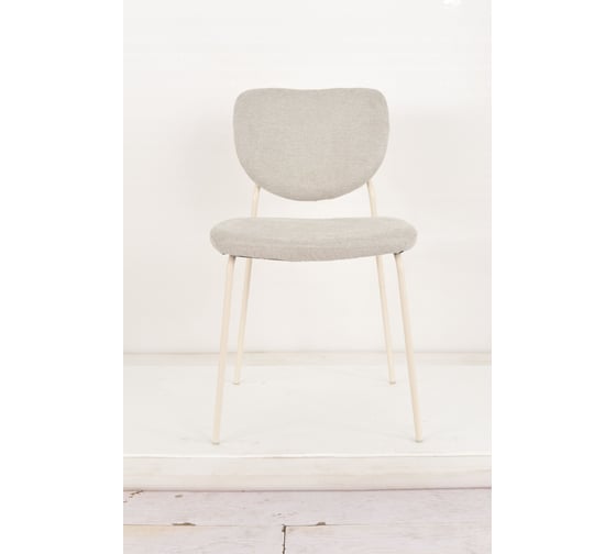 Изображение товара Стул для кухни обеденный Стул Груп Gigi, серый, белые ножки DRC-9155 URL57-17 White-2