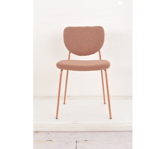 Изображение товара Стул для кухни обеденный Стул Груп Gigi, коричневый букле, розовые ножки комплект 4 стула DRC-9155-B URL426-5 Dark Red-1 BOX