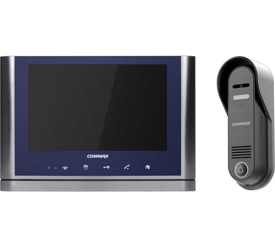 Изображение товара IP Комплект видеодомофона и вызывной панели COMMAX CIOT-1020M Silver+ Blue/D20P CIOT-1020MSilver+Blue/CIOT-D20P
