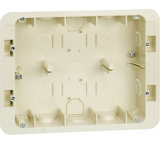 Изображение товара Коробка для внутреннего монтажа 2-рядной рамки с суппортами Simon, 236х171х50,5мм С27856-0061