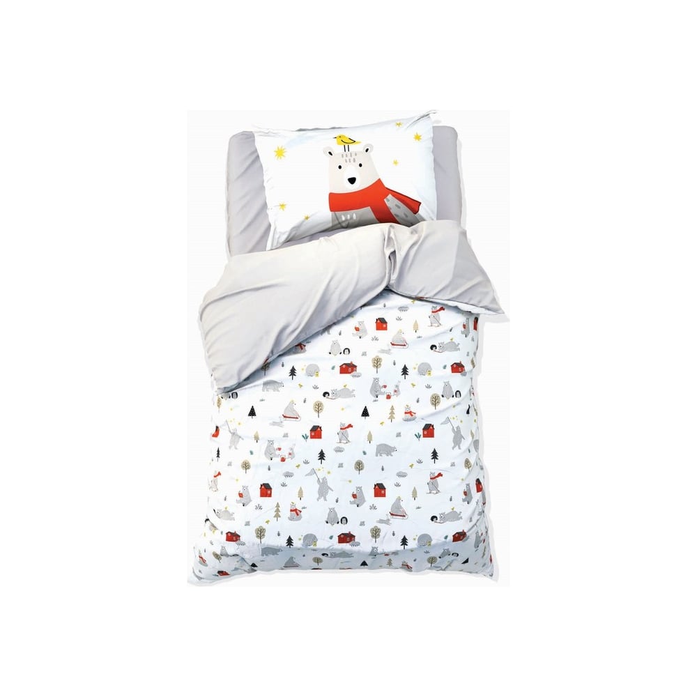 Изображение товара Комплект постельного белья Этель Лесные заботы 150x214 см 50x70 см серый хлопок бязь