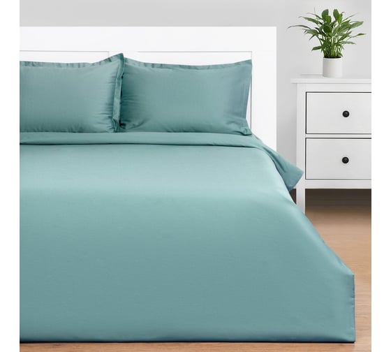 Изображение товара Комплект постельного белья Этель 1,5 сп Green paradise 143x215, 150x215, 50x70+3-2 шт, мако-сатин, 114г/м2 9144619