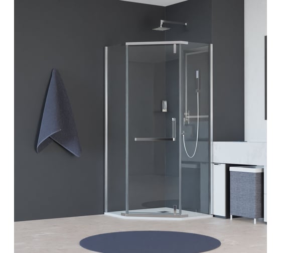 Изображение товара Душевой уголок RGW 100х100х195 HO-081 трапеция/хром/прозрачное/8 мм (2 уп.) 350608100-11