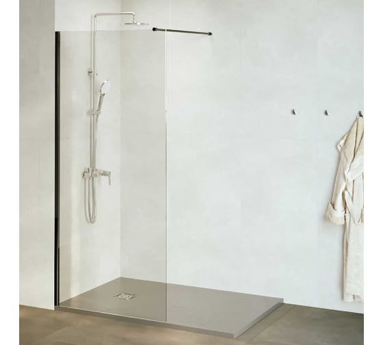 Изображение товара Душевая перегородка RGW 130х195 WA-010 B черный, прозрачное, 8 мм 351001013-14