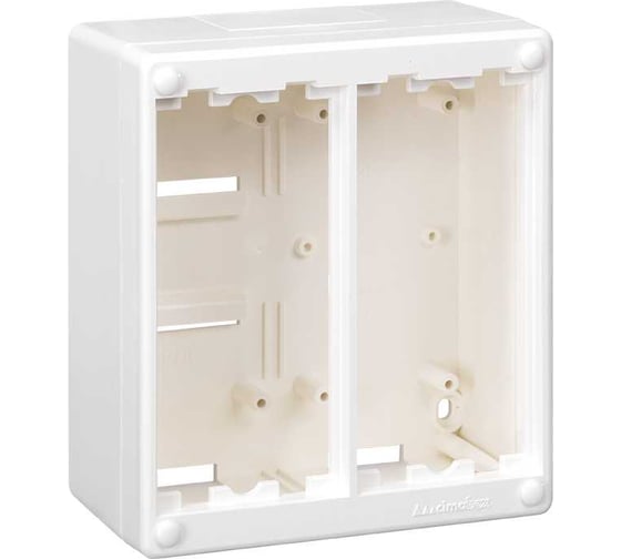 Изображение товара Настенный блок Simon, на 2 S-модуля Сима Классик, накладной монтаж, белый SC200-9