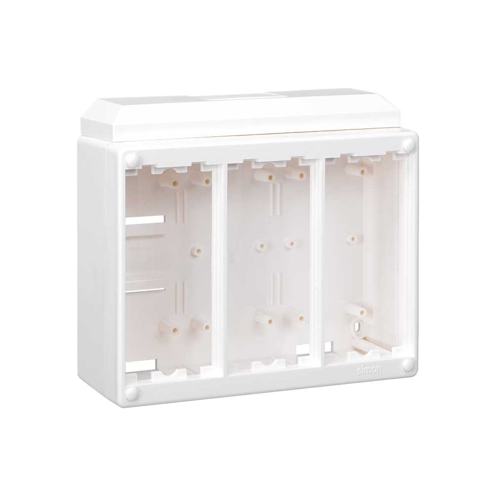 Изображение товара Настенный блок Simon на 3 S-модуля Сима Классик белый накладной монтаж