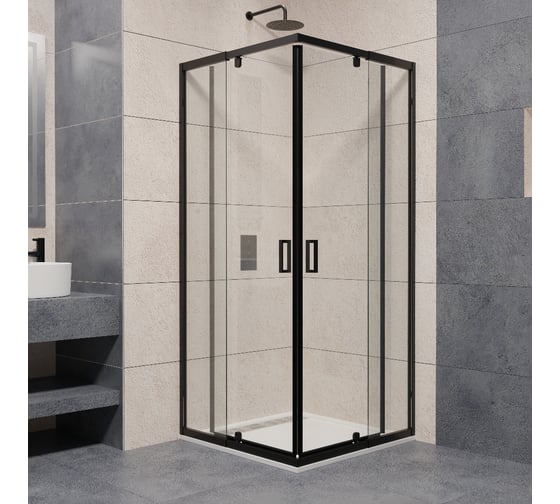 Изображение товара Душевой уголок RGW 80-90х80-90х195 PA-038-B квадрат/черный/прозрачное/6 мм (Easy) 350803888-14