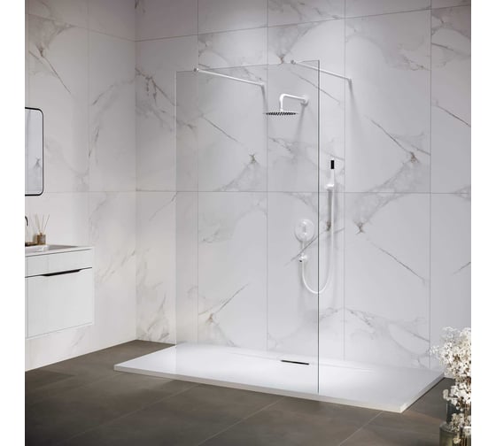 Изображение товара Душевая перегородка RGW 140х195 WA-016-W белый, прозрачное, 8 мм 35101614-15