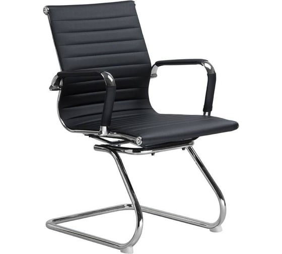 Изображение товара Офисное кресло для посетителей DOBRIN CODY BLACK цвет сиденья черный, цвет основания черный LMR-102N_M_EL-black