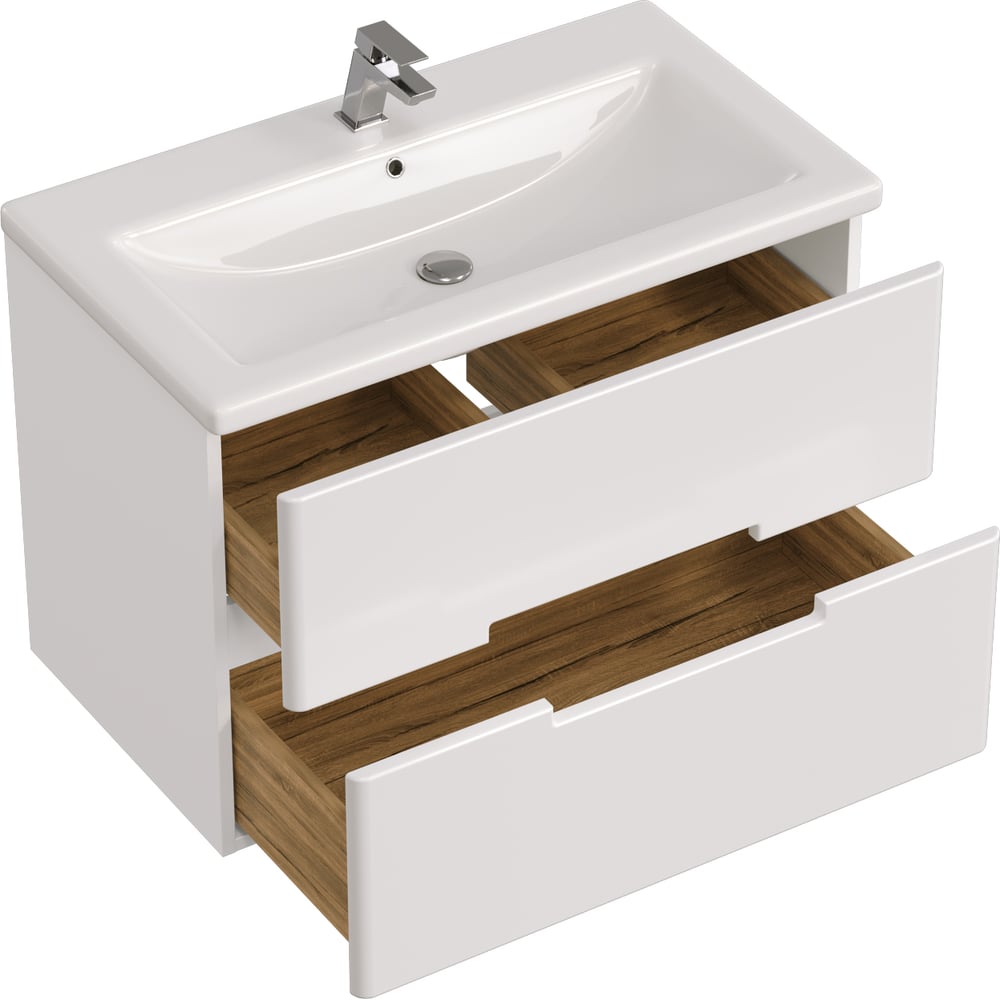 Изображение товара Тумба с раковиной в ванную RUVANN KANI 80 + Como 80 подвесная