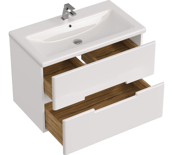 Изображение товара Тумба с раковиной в ванную RUVANN KANI 80 + Como 80 подвесная Т.KANI.П-80П-KIT-COM